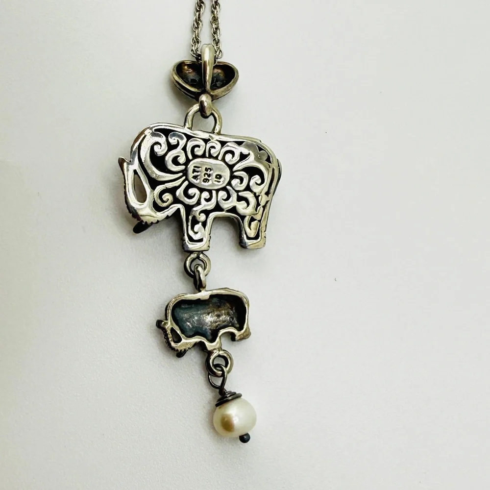Annika Witt Bali Sterling Silver Good Luck Elephant Necklace - Picture 8 of 13